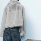 Comfy Boréal Kunstfell Jacke - Velnoir™