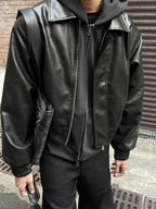 Nesuré Patax Leder Bomberjacke - Velnoir™