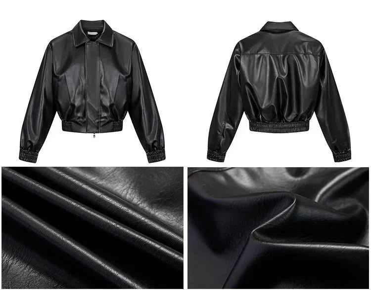 Nesuré Patax Leder Bomberjacke - Velnoir™