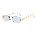 Randlose Oval Sonnenbrille - Velnoir™