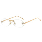 Randlose Oval Sonnenbrille - Velnoir™