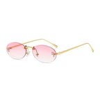 Randlose Oval Sonnenbrille - Velnoir™