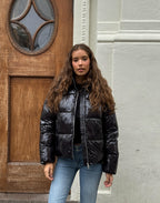 Shiné Bordeaux Puffer Jacke - Velnoir™