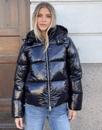 Shiné Bordeaux Puffer Jacke - Velnoir™