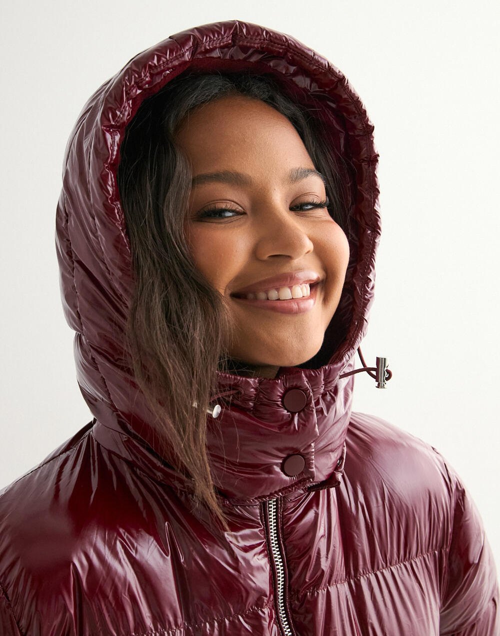 Shiné Bordeaux Puffer Jacke - Velnoir™