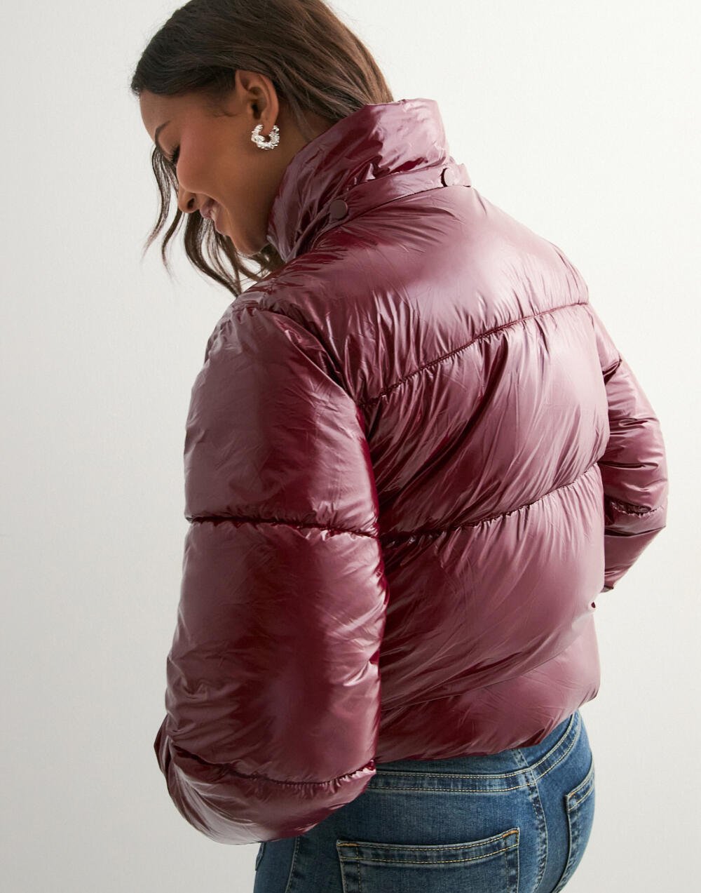 Shiné Bordeaux Puffer Jacke - Velnoir™