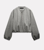 Suvianó Cropped Bomber Jacke - Velnoir™