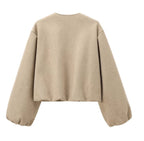 Suvianó Cropped Bomber Jacke - Velnoir™