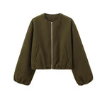 Suvianó Cropped Bomber Jacke - Velnoir™