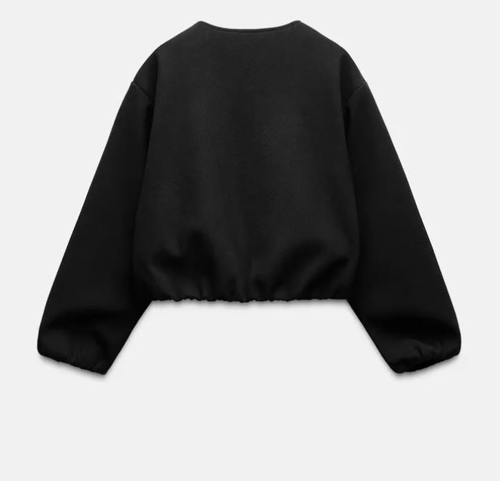 Suvianó Cropped Bomber Jacke - Velnoir™