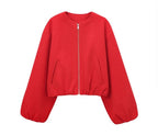 Suvianó Cropped Bomber Jacke - Velnoir™