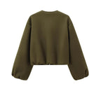 Suvianó Cropped Bomber Jacke - Velnoir™