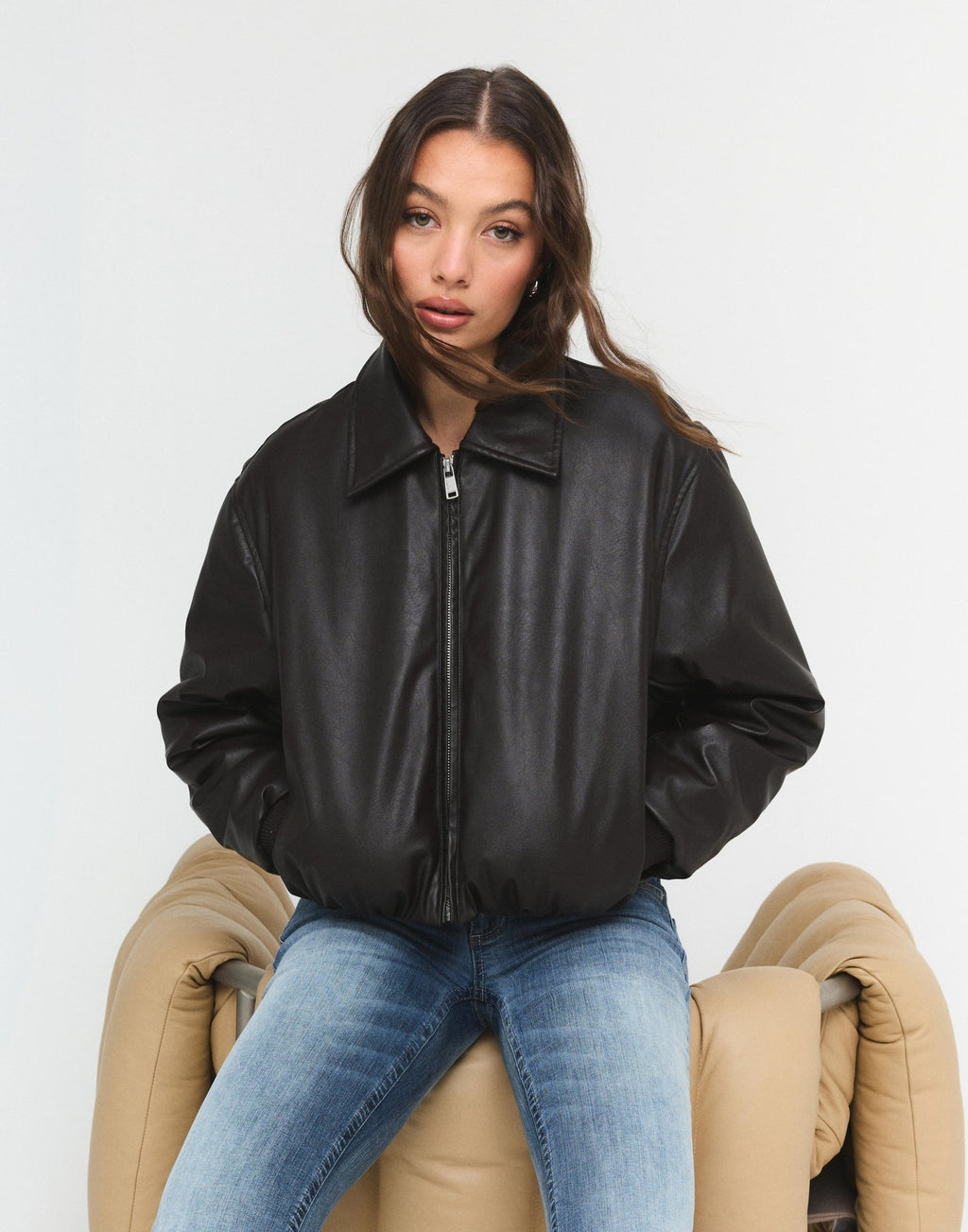 Tredéx Leder Bomber Jacke - Velnoir™