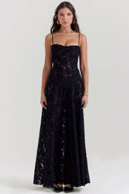 Velnoir™ Céleste Rosace Maxi Dress - Velnoir™