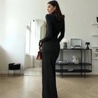 Velnoir™ Drapé Bodycon Maxi Dress - Velnoir™