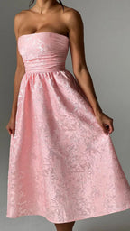Velnoir™ Lysandra Jaquard Midi Dress - Velnoir™