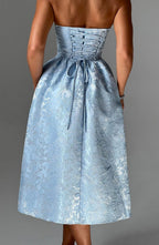 Velnoir™ Lysandra Jaquard Midi Dress - Velnoir™