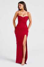 Velnoir™ Valmont Fleurée Maxi Dress - Velnoir™