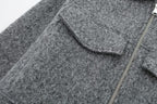 Woulrés Wollen Bomber Jacke - Velnoir™
